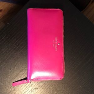 Kate Spade Zip Wallet- Hot Pink